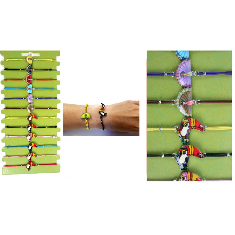 Armband Pfau und Tukan