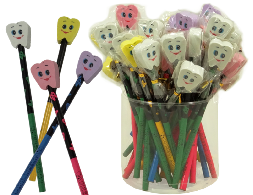 Bleistift mit Zahnradierer Bleistift mit Zahnradierer