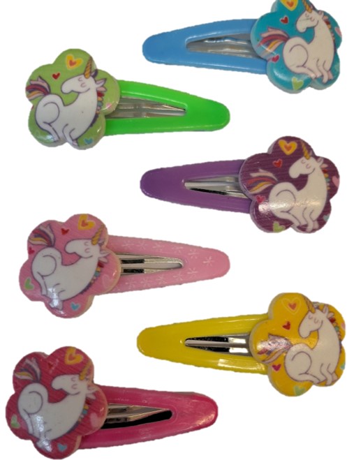 Haarclips mit Einhornmotiv Haarclips mit Einhornmotiv