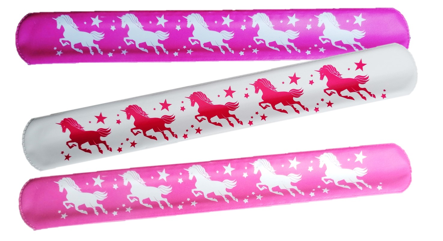 Snap-Armband Einhorn weiß-Pink