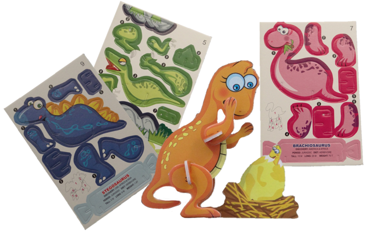 3D Bastel Dino groß 3D Bastel Dino groß