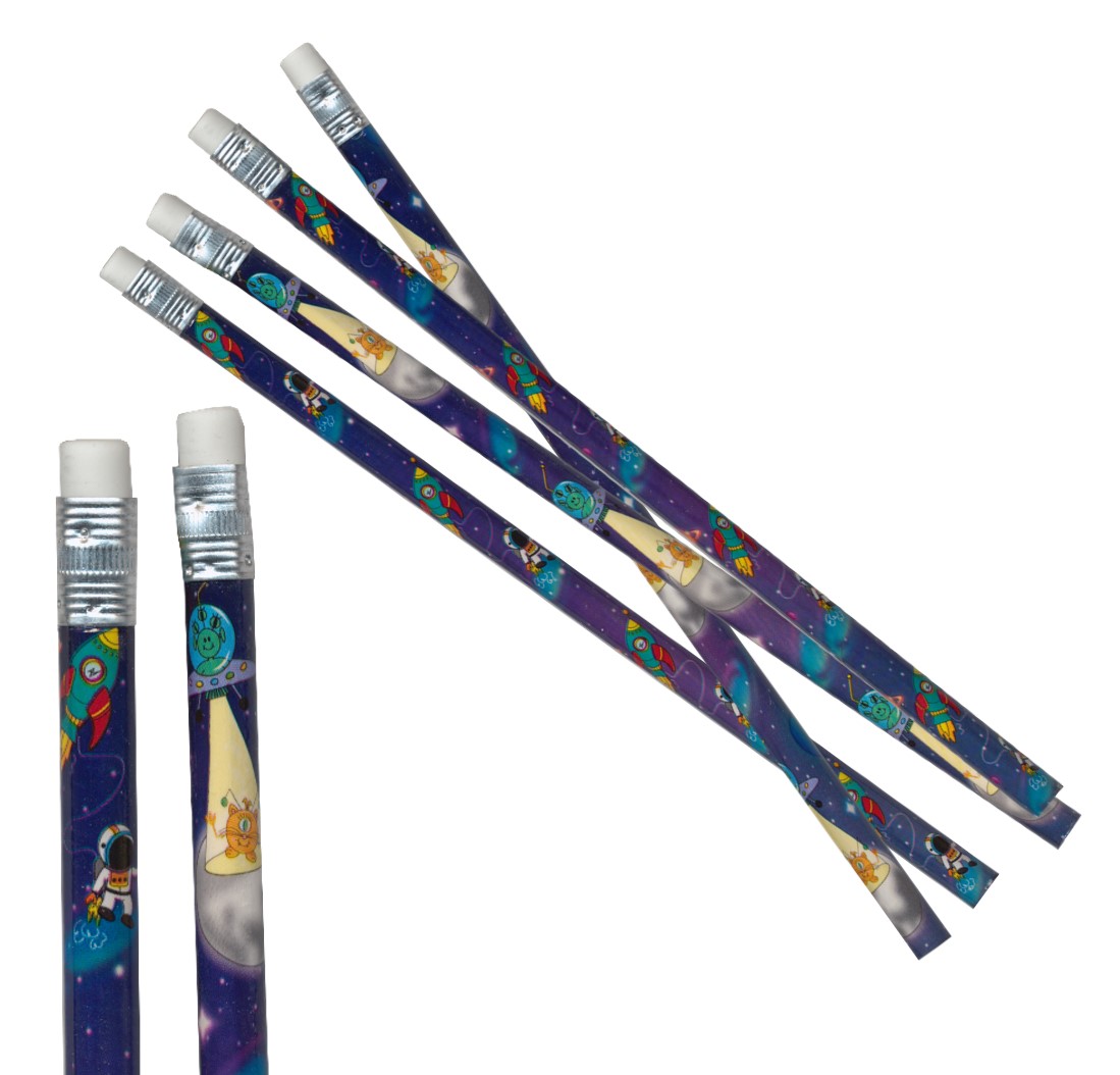 Bleistift mit Radierer Weltraum Bleistift mit Radierer Weltraum