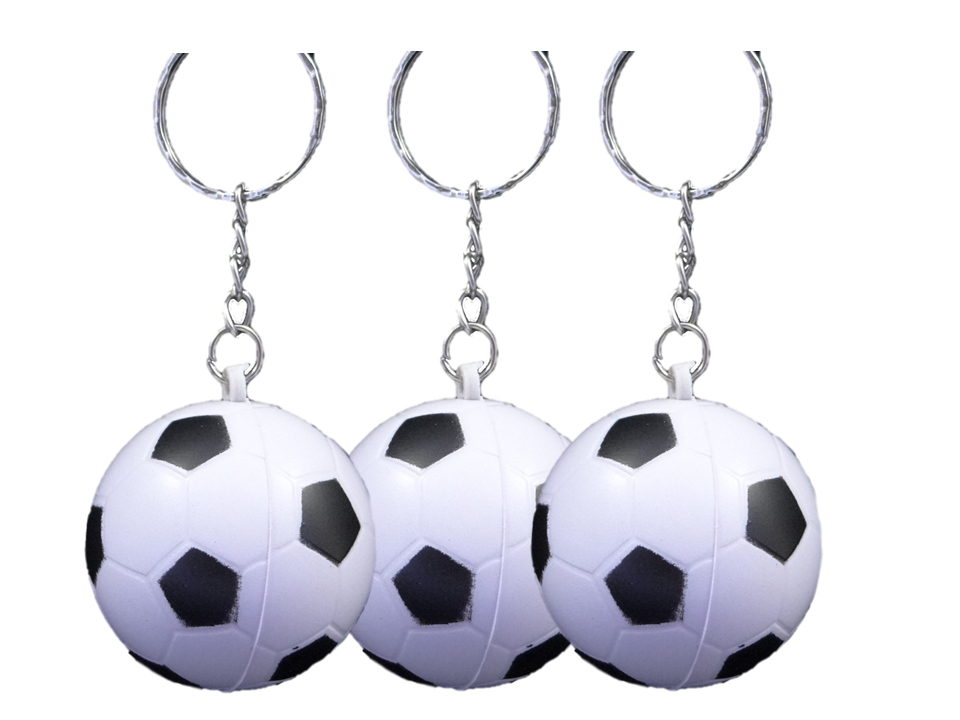 Soft-Fussball weiß an Schlüsselkette Soft-Fussball weiß an Schlüsselkette