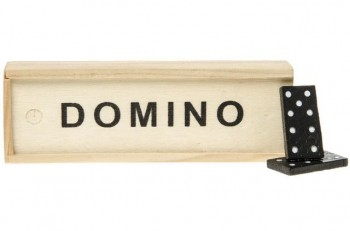Domino in Holzbox